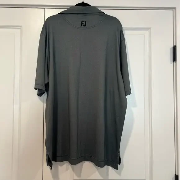 Footjoy Men's Golf Performance Polo Grey Size XXL Big and Tall - Picture 4 of 8